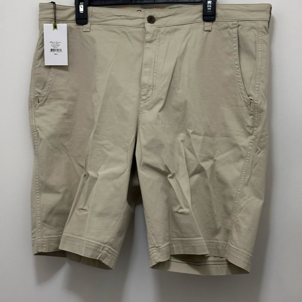 Robert Graham Khaki Flat Front Cotton Shorts